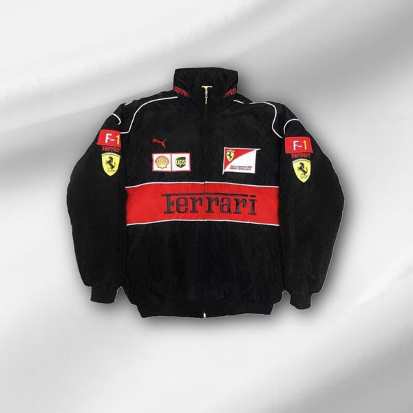 Full Black F1 Ferrari Racing Jacket Vintage (ups)